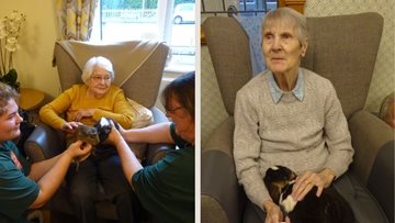 Fluffy friends visit Grimsby care home